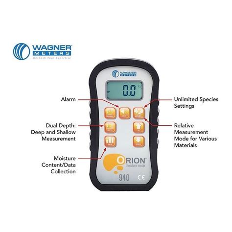 custom orion 940 pinless moisture meter|wagner orion 940 pinless.